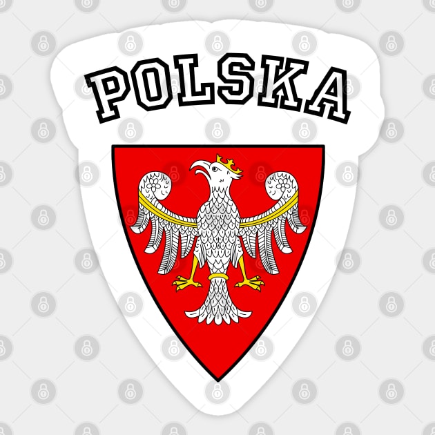 Vintage Style Poland/Polish Eagle Crest Design Sticker by DankFutura